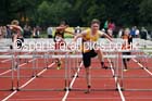 Mens and Boys hurdles at the Northern Inter-Counties under-17s and 15s at Witton Park, Blackburn. Photo: David T. Hewitson/Sports for All Pics